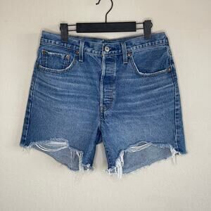 Levi’s 501 High Waisted Denim Cutoff Shorts Button Fly - Size W31